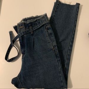 Ultra High-Rise Tie-Up Jeans